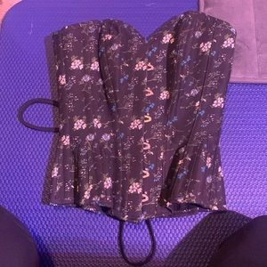 Corset Story Cottage Core Floral Bust Strapless